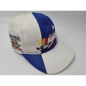 Vintage 1996 Brickyard 400 NASCAR Racing CFS Snapback Hat Cap Men 90s Blue White